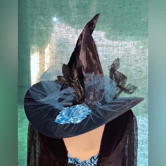 🎃 Halloween Costume Sexy Spellbound Witch 🧙 🩵🖤 Plus Size 16/18 - Picture 3 of 4